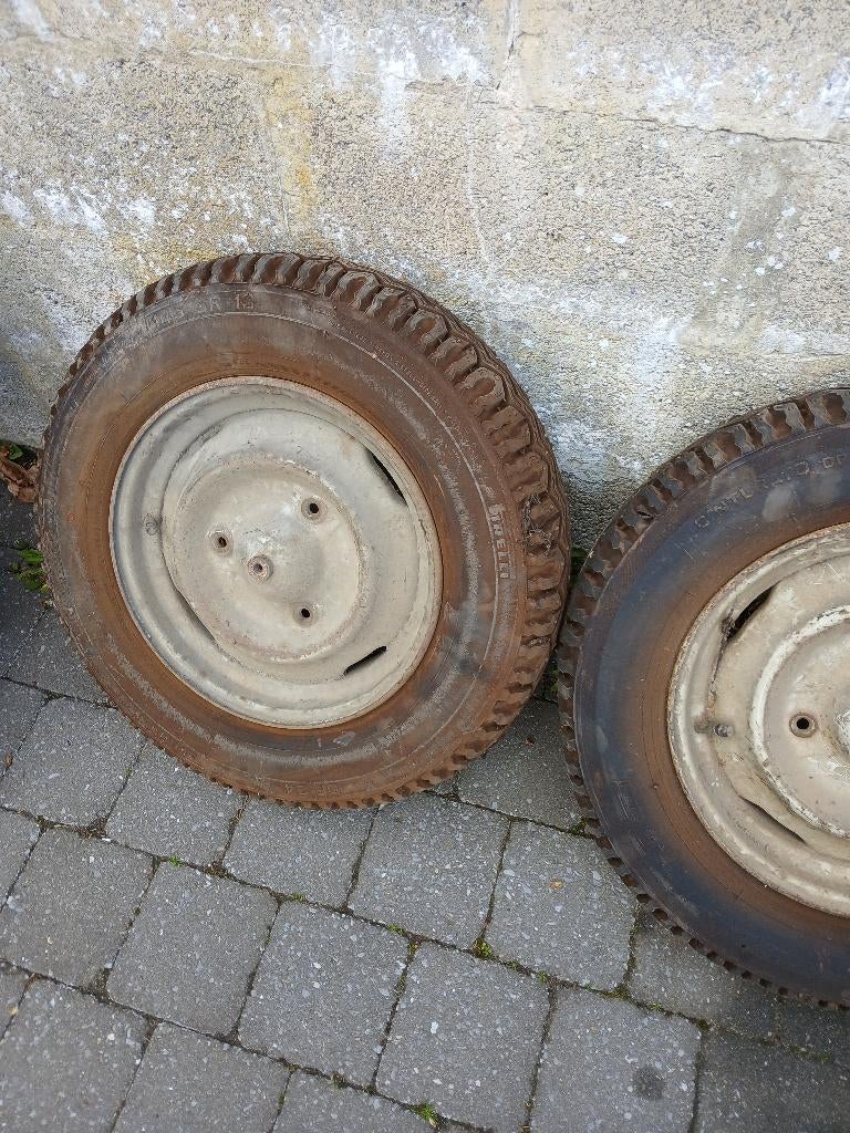 Roues Renault 4, Autos : Pièces & Accessoires, Pneus & Jantes, Enlèvement, Utilisé, Pneus et Jantes