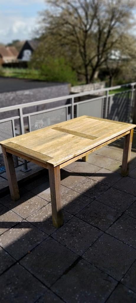 Teak tuintafel, Tuin en Terras, Tuintafels, Ophalen, Gebruikt, Rechthoekig, Teakhout