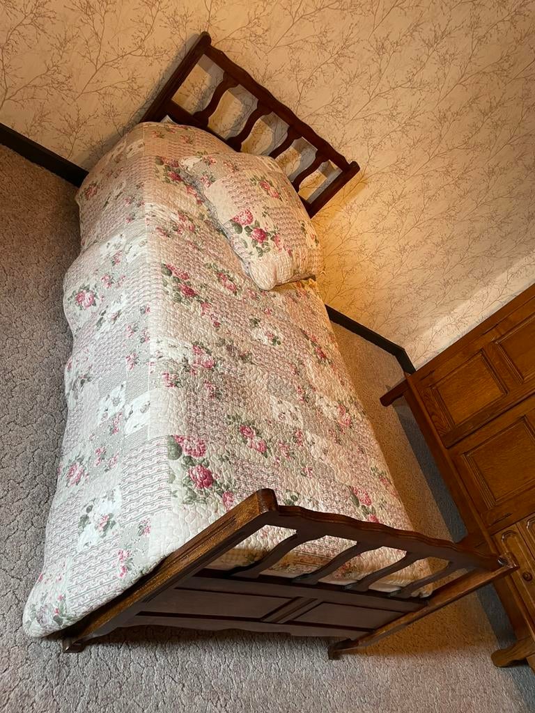 Lit Breton 1personne, 90 cm, Breton, Brun, Enlèvement