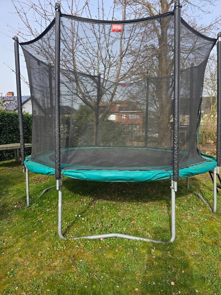 Trampoline Berg Favorit 330 met veiligheidsnet en trapladder, Ophalen