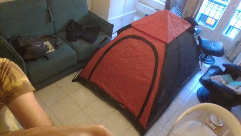 Tent (volledig en makkelijk in gebruik), Caravanes & Camping, Enlèvement, Utilisé, Jusqu'à 2