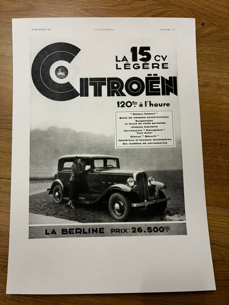 Citroën originele reclame 1930 oldtimer, Boeken, Auto's | Boeken, Ophalen of Verzenden, Nieuw, Citroën