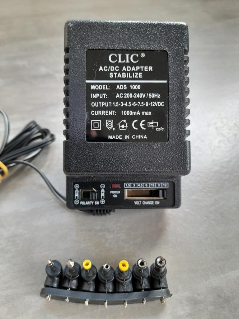 Voedingsapparaat, netvoeding 1,5 tot 12 volt DC, Ophalen of Verzenden