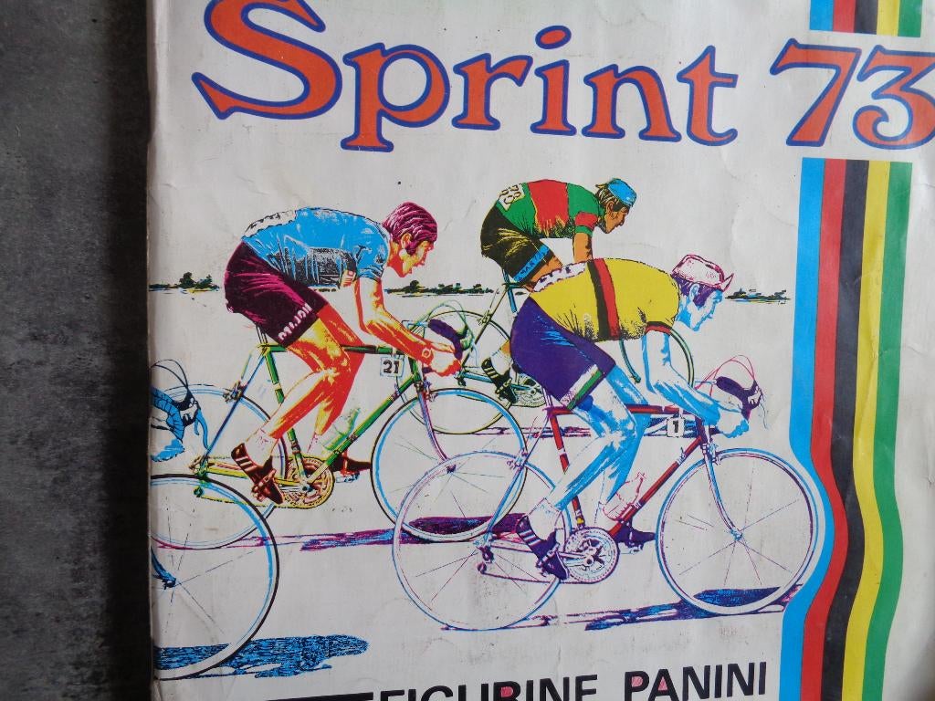 ALBUM D'AUTOCOLLANTS PANINI SPRINT 73 POUR CYCLISTES 1973, Enlèvement ou Envoi, Autocollant