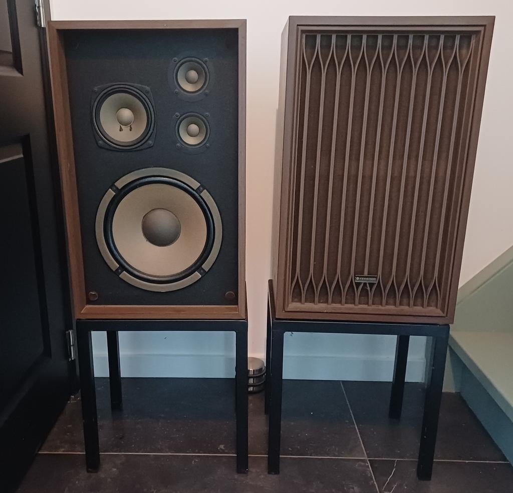 Retro kenwood retro, vintage boxen op los voetstuk, Audio, Tv en Foto, Luidsprekerboxen, Ophalen