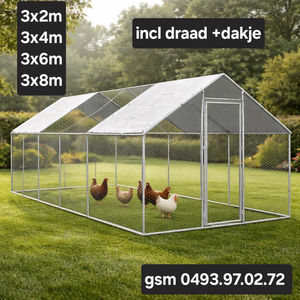 kippenrennen NIEUW enkel op 8-9 April te verkrijgen, Dieren en Toebehoren, Ophalen, Kippenhok of Kippenren, Froggysgardenx@gmail.com