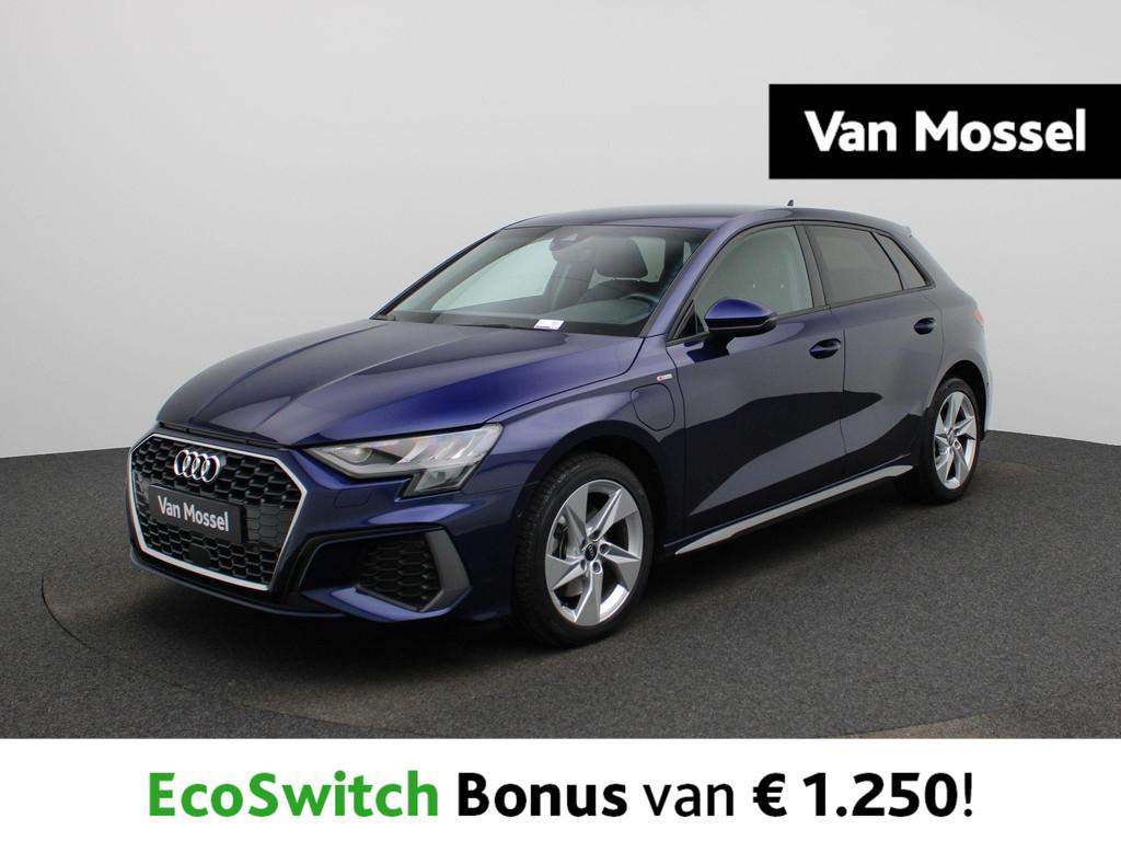 Audi A3 Sportback 1.5 40 TFSi e S tronic S line ZETELVERWARM, Auto's, Gebruikt, 4 cilinders, Blauw, Hybride Elektrisch/Benzine