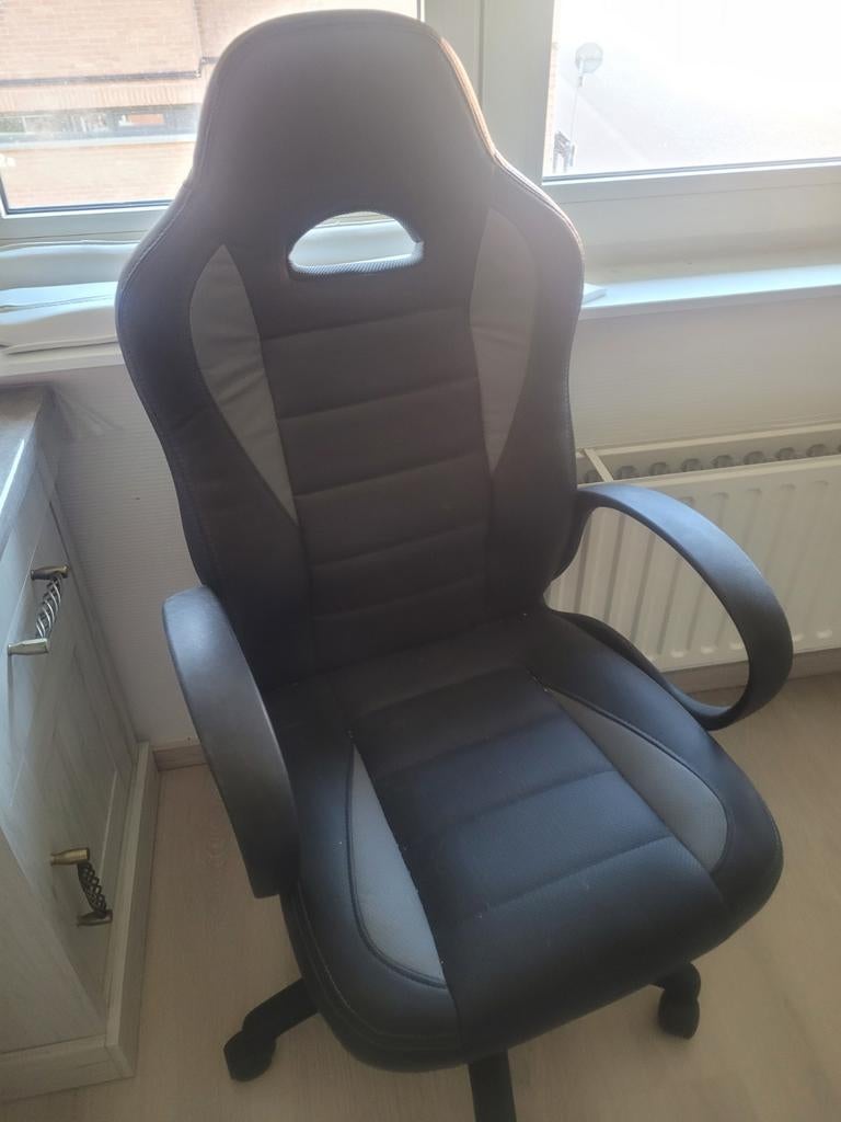 Lederen bureau stoel, Ophalen, Nieuw, Zwart, Bureaustoel