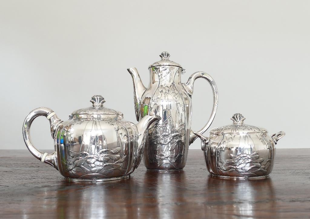 Sycamore verzilverd Art Nouveau Servies - Gallia, 1904, Antiek en Kunst, Verzenden, Zilver