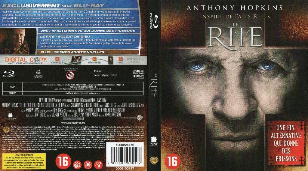 le rite (the rite) (blu-ray) neuf, Enlèvement ou Envoi, Comme neuf, Horreur