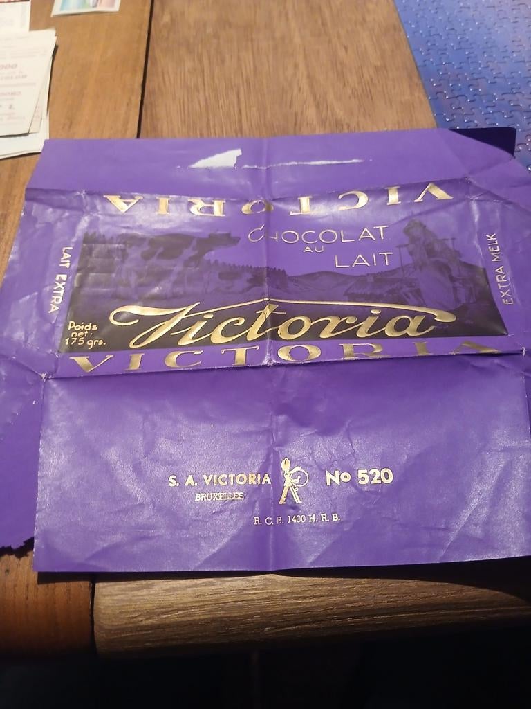 Chocolat victoria, Collections, Marques & Objets publicitaires, Emballage