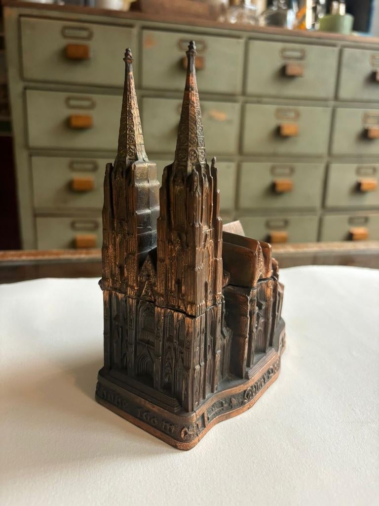 Antiek miniatuur Kölner Dom juwelenkistje – ca. 1900–1930, Ophalen of Verzenden