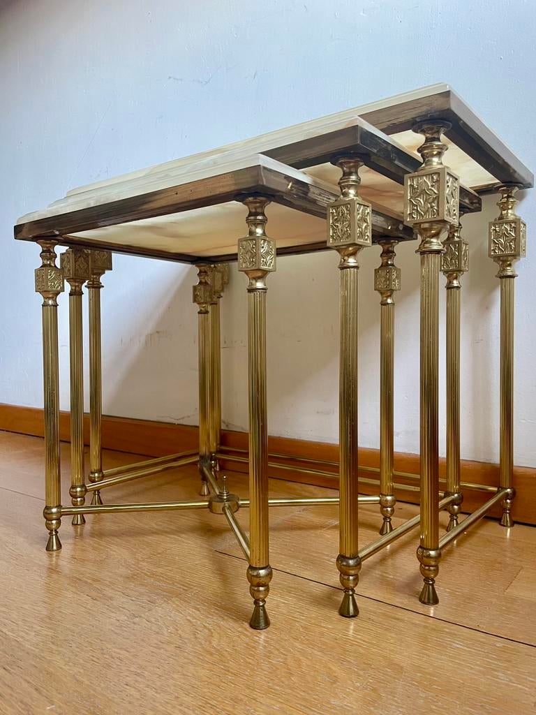 Vintage bijzettafels, Huis en Inrichting, Tafels | Bijzettafels, Ophalen, Gebruikt