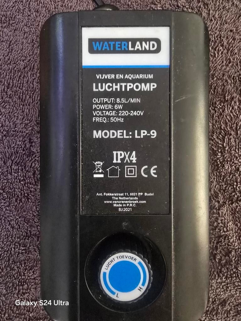 Pompe à air pour aquarium WaterLand LP 9, Animaux & Accessoires, Enlèvement ou Envoi, Pompe, Utilisé, Autres types