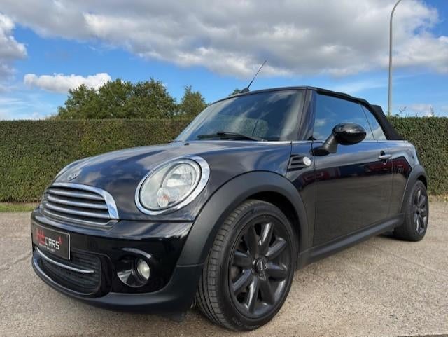 Mini Cooper Cabrio 1.6BENZINE*85000km! AIRCO/GPS/LEDER/FULL!, Auto's, Mini, 1280 kg, Zwart, 4 cilinders, Cabriolet