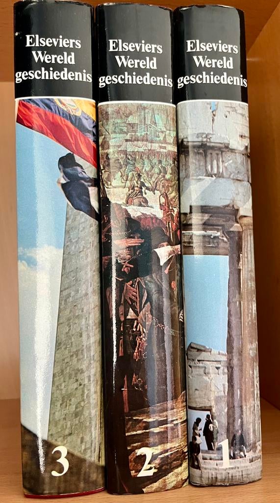Drie boekdelen - wereldgeschiedenis - Elsevier, Enlèvement, Utilisé