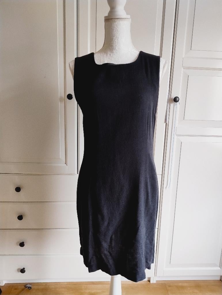 Robe en lin.noire gris foncé taille 40, Taille 38/40 (M), Gris, Enlèvement ou Envoi, Porté