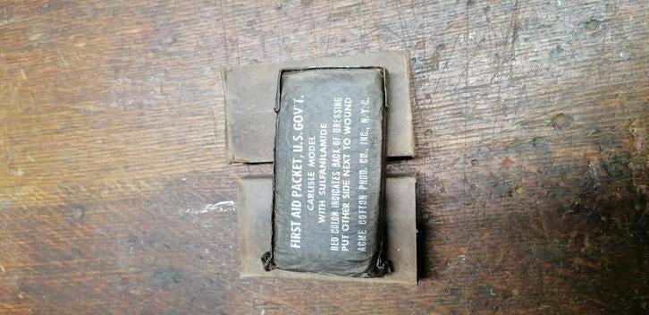 Pansement militaire US army Américain WW2 sulfanilamide, Envoi