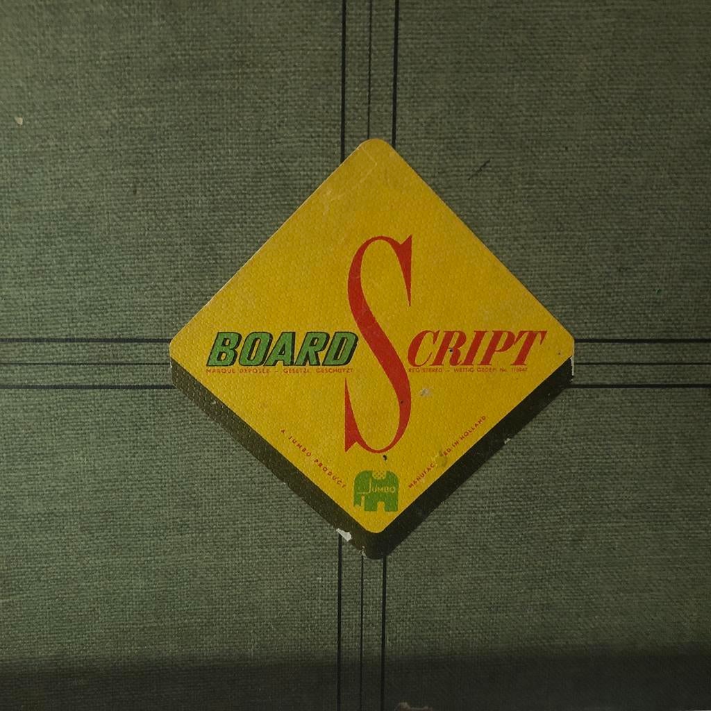 antiek vintage BOARD SCRIPT by JUMBO 1955, Ophalen of Verzenden