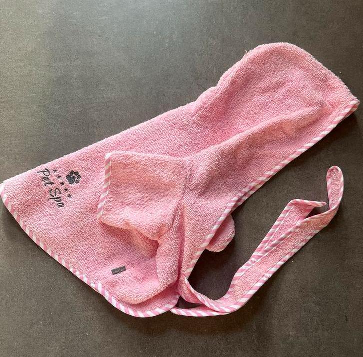 Roze badjas hond (small/puppy), Dieren en Toebehoren, Ophalen, Nieuw, Hondenbadjas
