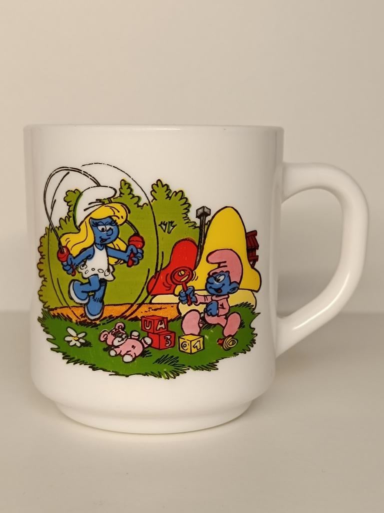 Smurfen Peyo Arcopal 1984 vintage mok, Verzamelen, Smurfen, Ophalen of Verzenden