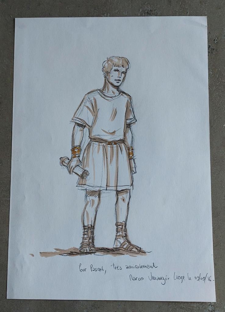 Dédicace d'Alix couleur - Venanzi, Livres, Neuf, Enlèvement ou Envoi, Une BD, Venanzi