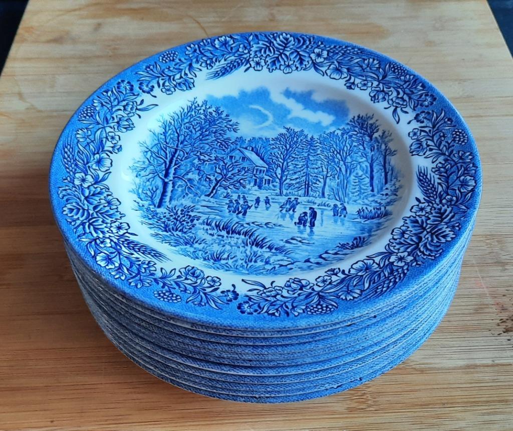 Faïence Anglaise Churchill , 11 assiettes 20 cms., Antiquités & Art, Enlèvement ou Envoi