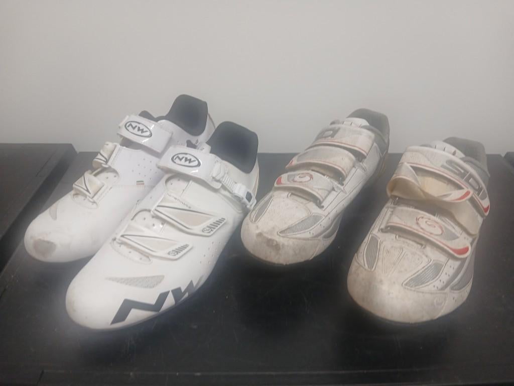 2 paires chaussures vélo route P44 : Northwave+SIDI+câles, Enlèvement ou Envoi, Utilisé, Northwave, Hommes