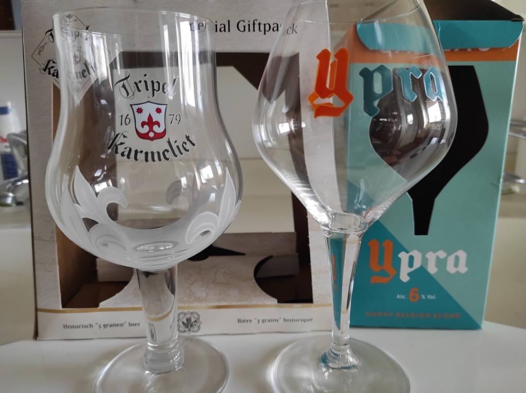 Nouveaux verres à bière emballés > Tripel Karmeliet et Ypra, Collections, Enlèvement ou Envoi, Neuf, Verre à bière