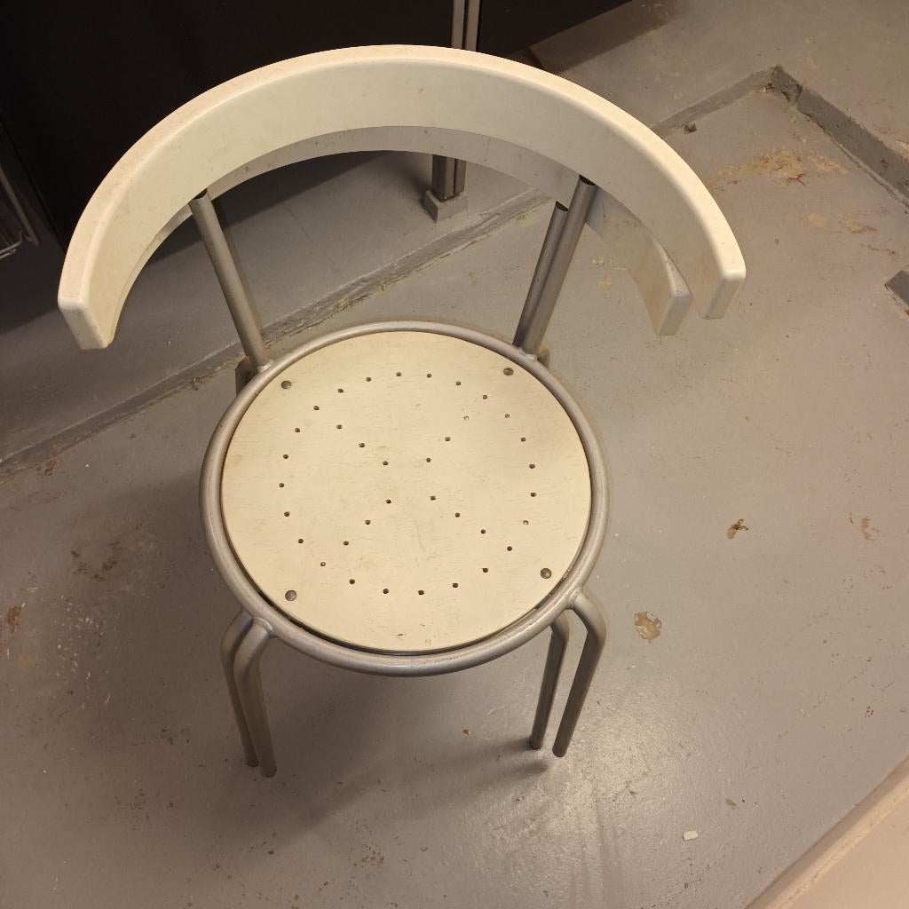 2 stoeltjes, Ophalen, Gebruikt, Twee, Wit