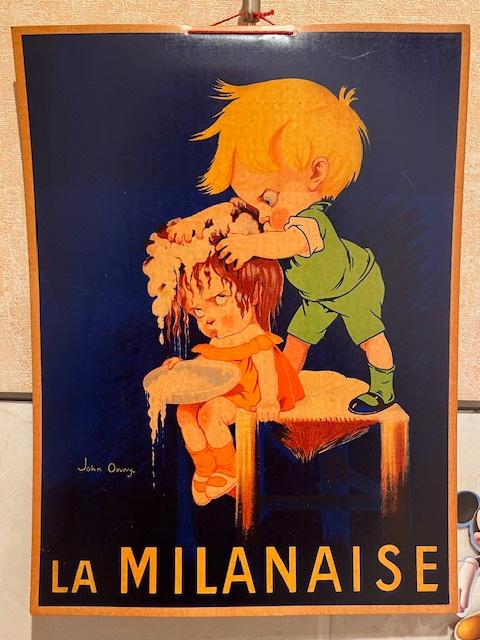 Affiche vintage shampooing pour enfants La Milanaise, Enlèvement, Publicité