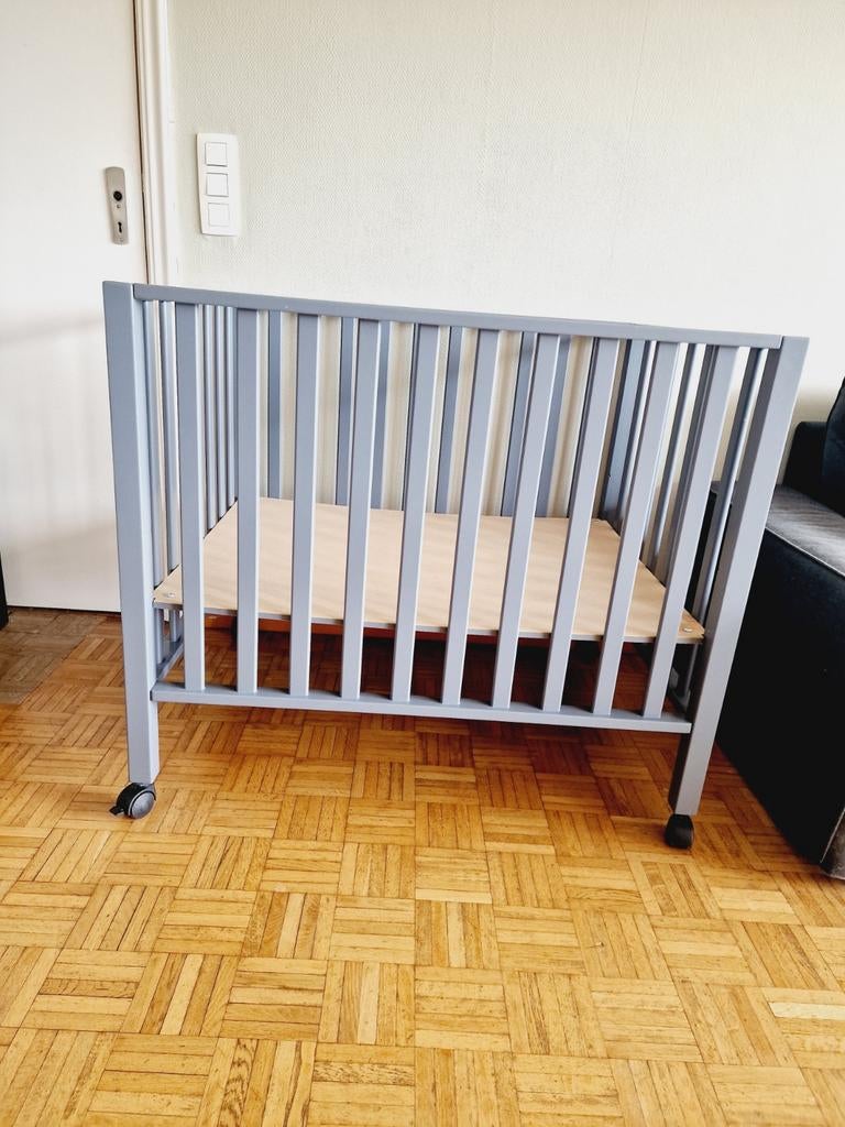 Pericles - Amy - Parc sur roulettes - Gris - 78 x 98 cm, Enfants & Bébés, Parcs, Comme neuf, Rectangulaire, Roulettes, Enlèvement