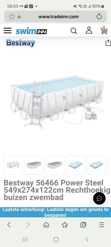 Piscine en acier électrique Bestway 56466, Enlèvement