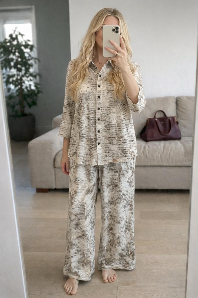 Wijde pantalon en blouse maat xl K-Design, K-design, Taille 46/48 (XL) ou plus grande, Enlèvement ou Envoi, Beige