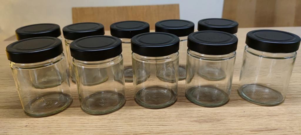 Moderne konfituurpotten / weckpotten / jampotten, Ophalen of Verzenden, Zo goed als nieuw, Glas, Pot, Bus of Blik