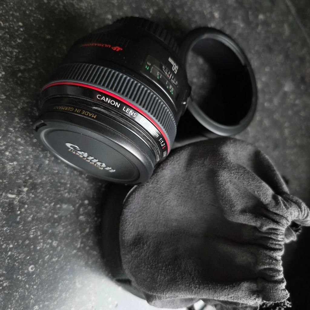 Canon  objectief  EF 50mm 1/1.2 L USM, Enlèvement, Comme neuf, Autres types