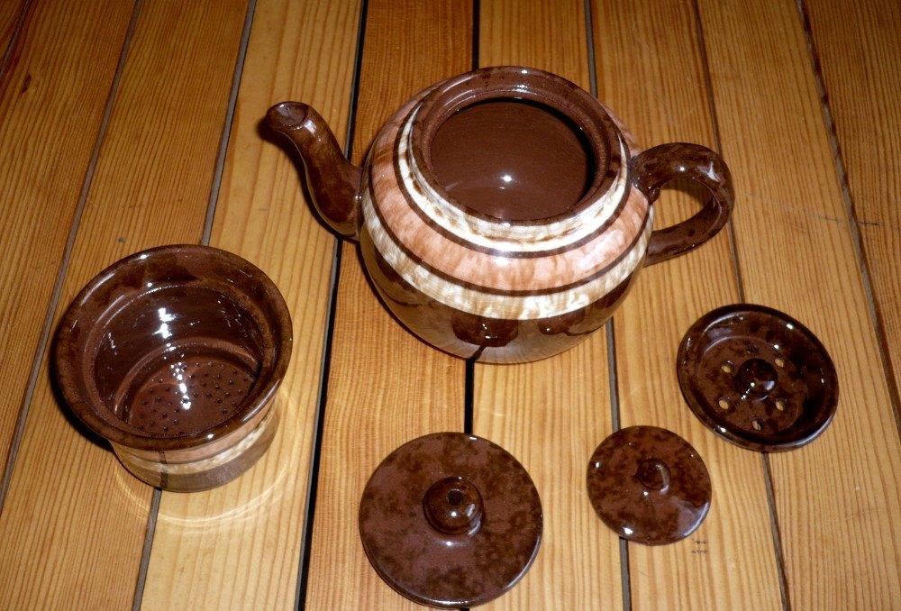 Kleine vintage koffiepot met keramisch filter, Antiek en Kunst, Ophalen of Verzenden