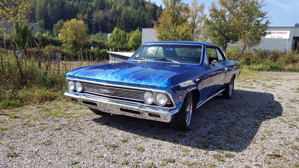 Chevrolet Chevelle Malibu 1966, Auto's, Chevrolet, Achterwielaandrijving, Blauw, 6300 cc, Handgeschakeld