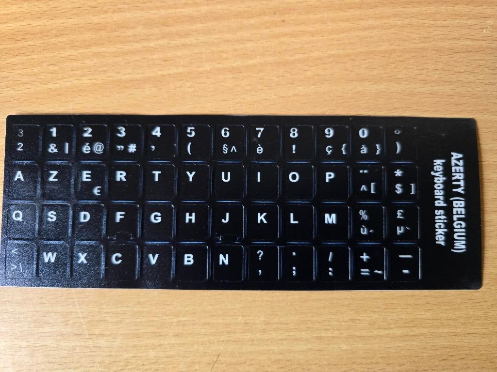 Belgische Azerty Toetsenbord Sticker, Ophalen of Verzenden, Azerty, Nieuw
