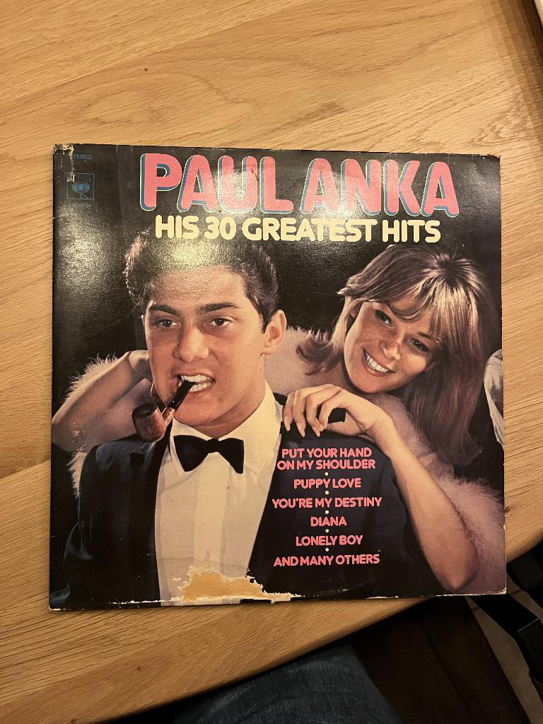 LP; Paul Anka His 30 greatest hits, Ophalen, 1960 tot 1980, Gebruikt, 12 inch