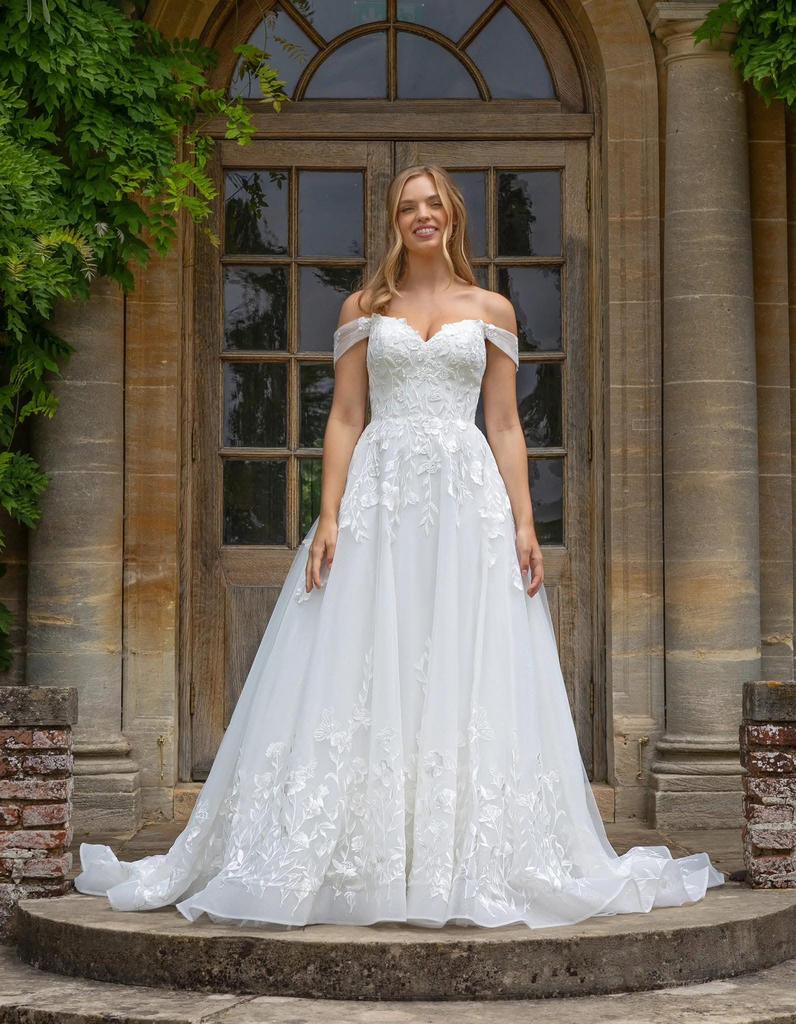 Prachtige, nooit gedragen BEATA trouwjurk + accessoires, Ophalen, Nieuw, Overige kleuren, Trouwjurk