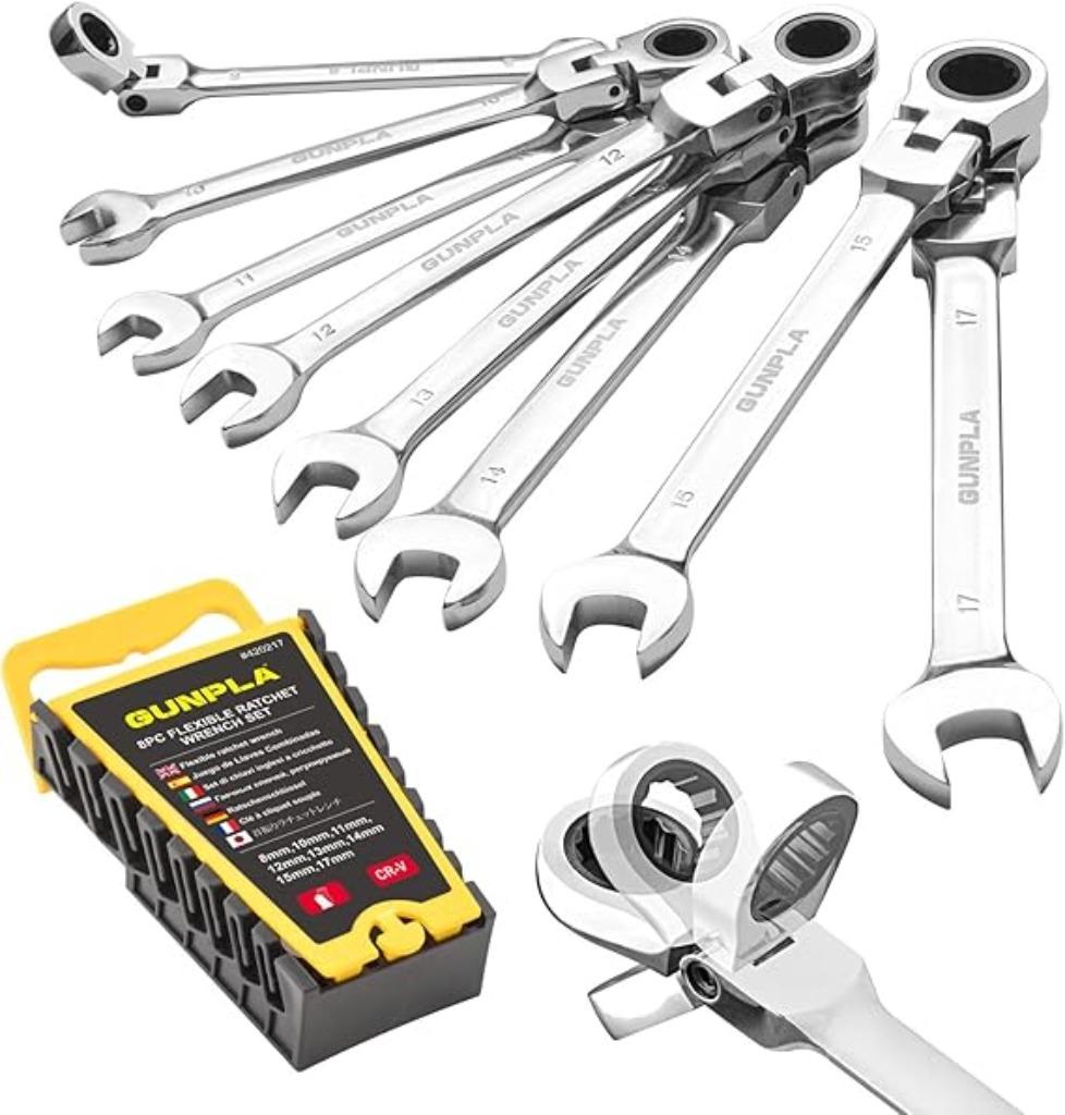 Ensemble de 8 clés mixtes polygonales Gunpla FREE LEV, Envoi, Neuf