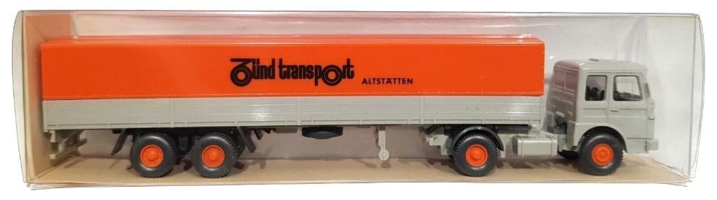 1:87 Wiking 24517 MAN F7 Zund Transport Altstätten trailer, Ophalen of Verzenden, Zo goed als nieuw, Bus of Vrachtwagen, Wiking