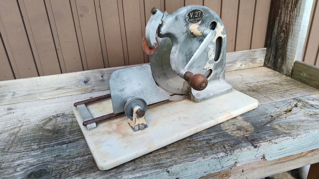 Antieke snijmachine, Antiek en Kunst, Antiek | Keukengerei, Ophalen of Verzenden