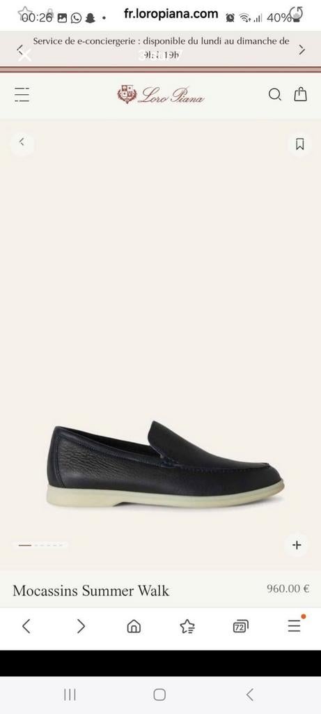 Loro PIANA Summer Walk instappers,, Kleding | Heren, Schoenen, Nieuw, Espadrilles of Moccasins, Zwart, Ophalen