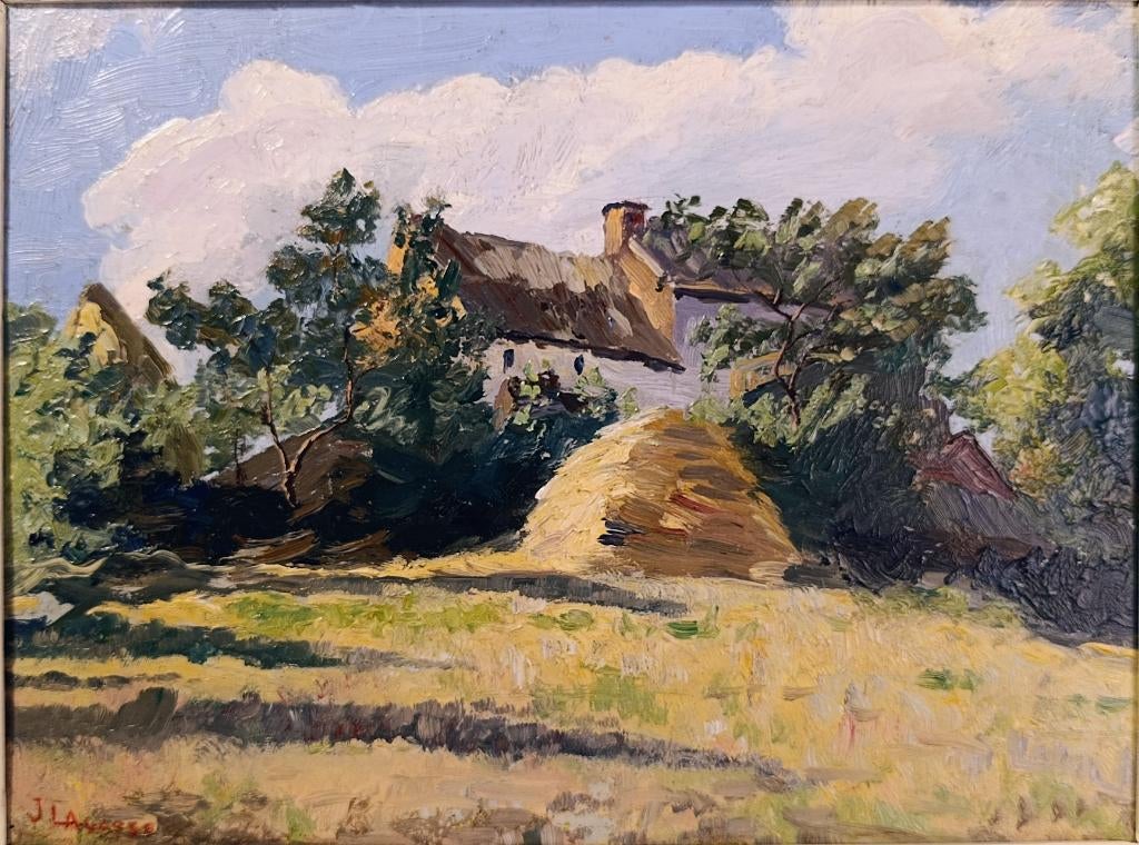 LAGASSE Joseph. Ecole Liégeoise. Huile sur panneau., Antiquités & Art, Enlèvement ou Envoi