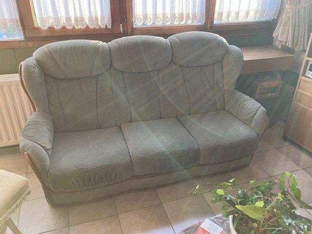 salon fauteuil, Enlèvement, Utilisé, Tissus, Classique avec incrustation de bois