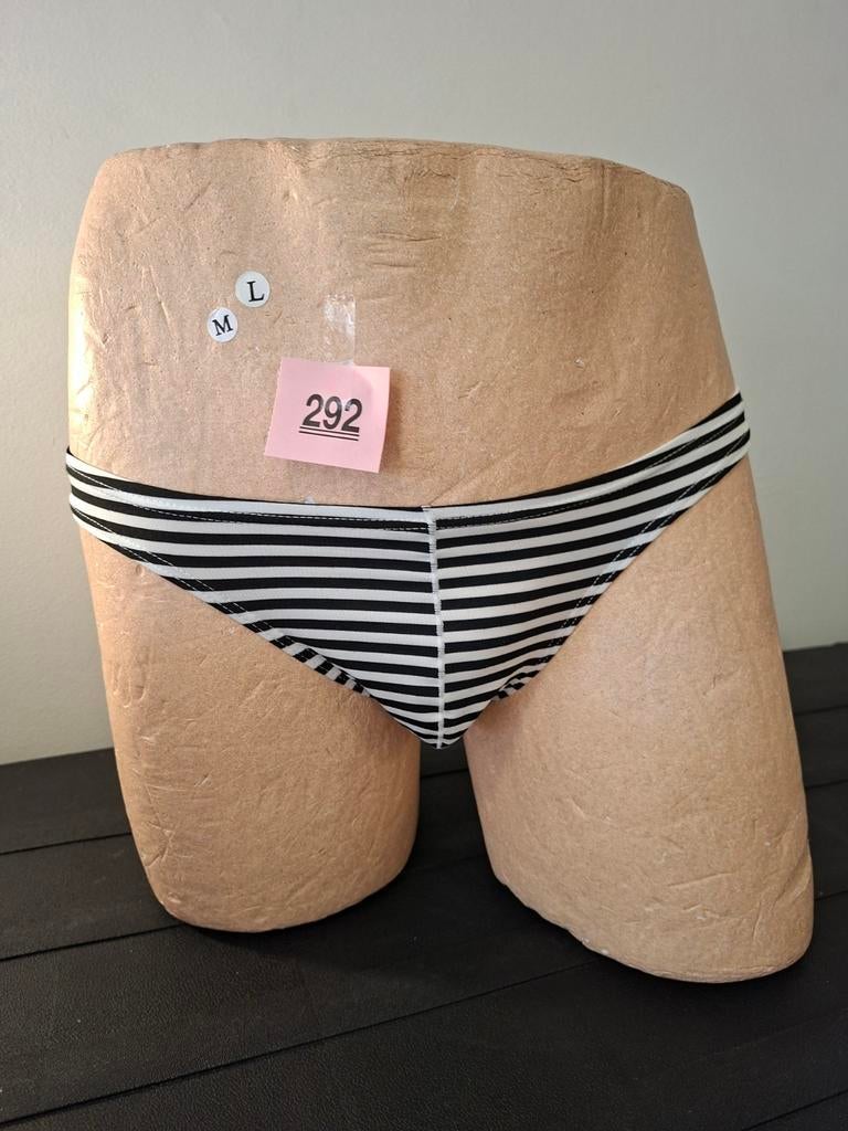 Zwarte gestreepte mini heren slip, Kleding | Heren, Verzenden, Slip
