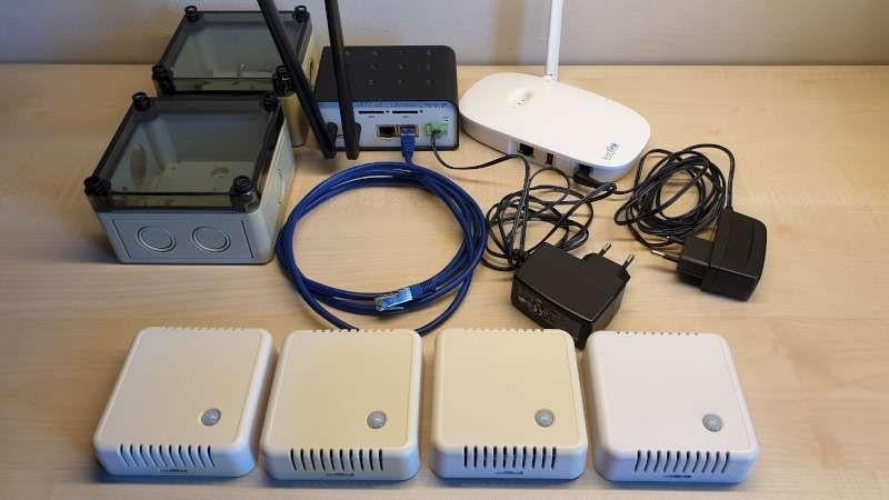 LoRa IoT kit, waarde 1542€, gateway, router, 3 LoRa sensoren, Ophalen