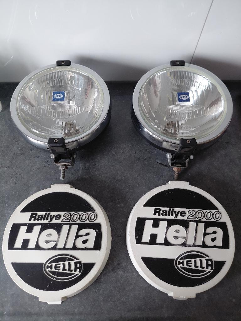 Hella Rallye 2000 Verstralers / Mistlampen + Covers Oldtimer, Auto-onderdelen, Verlichting, Verzenden, Gebruikt, Alfa Romeo